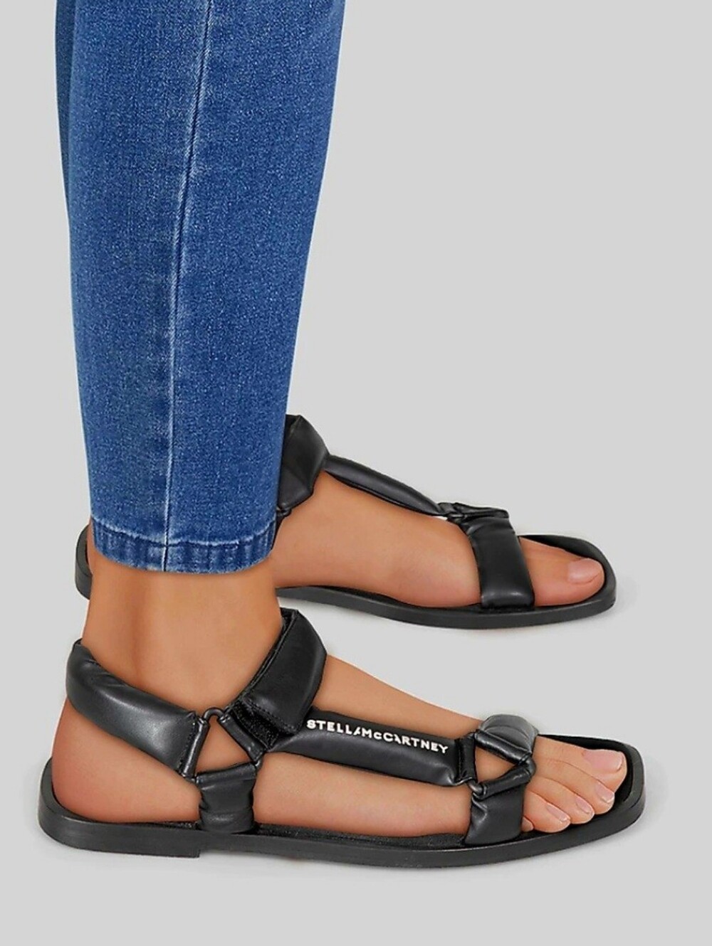 Stella McCartney Hemera Flat Sandals Stella McCartney Sandals Black Logo